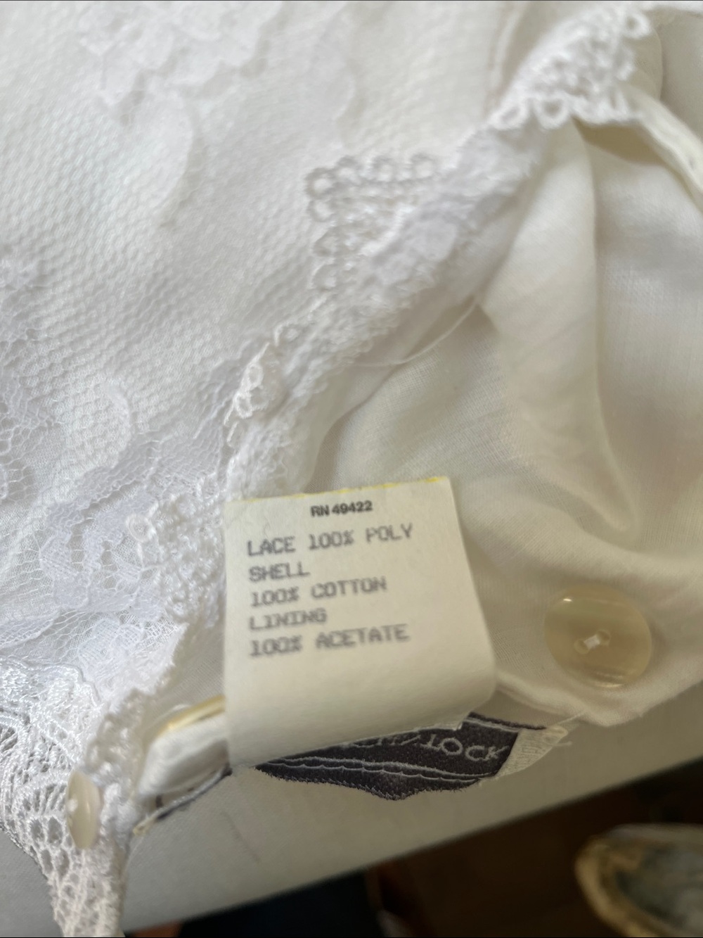 Vintage Jessica McClintock White Lace High-Neck Dress - Picture 10 of 11